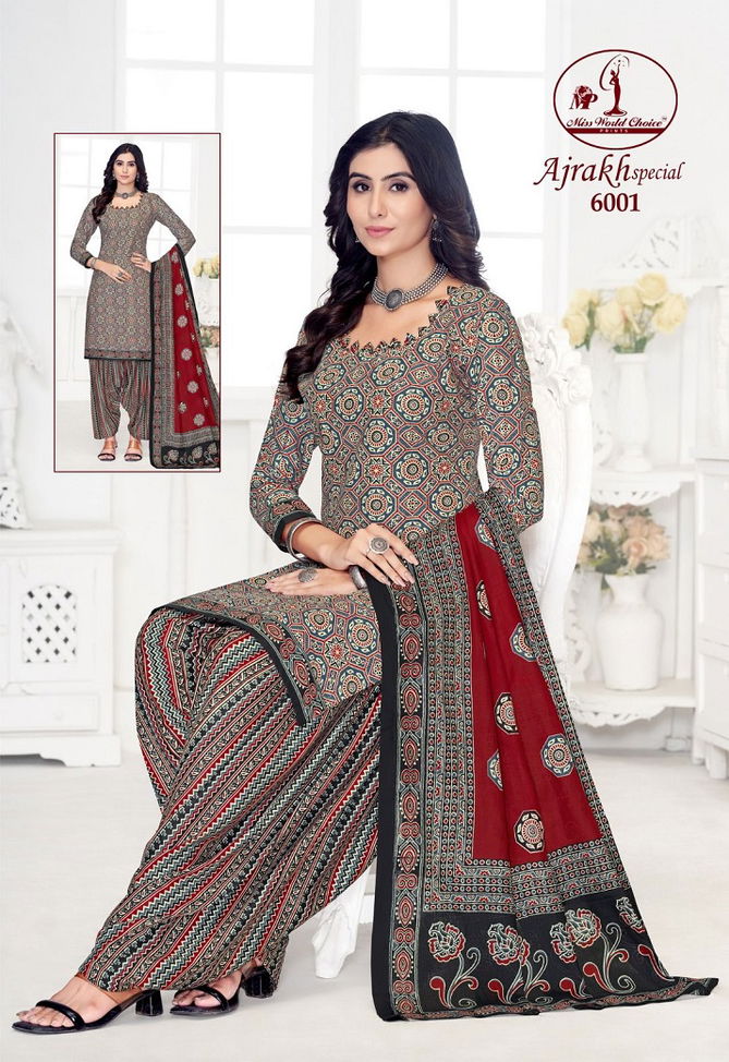 Ajrakh Vol 6 By Miss World Printed Cotton Dress Material Wholesale Shop In Surat